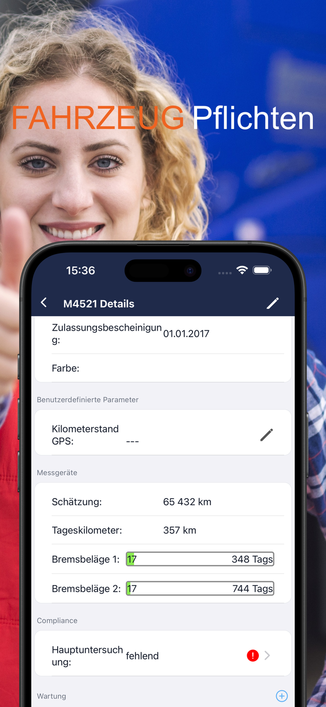 Fahrzeug-Wartungsanzeigen