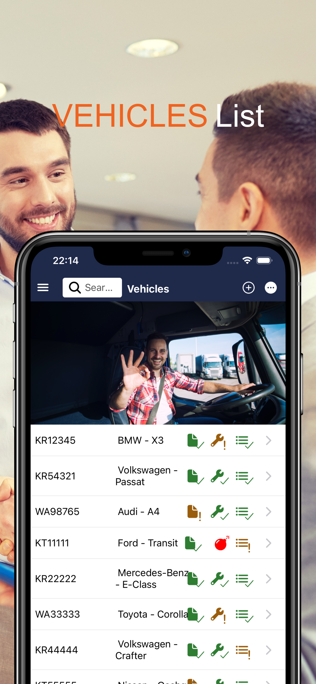 Vehicle list